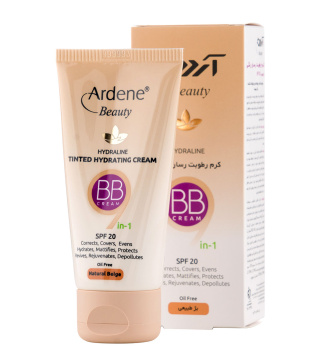 کرم رطوبت رسان رنگی BB کرم spf20 بژ روشن آردن بیوتی           